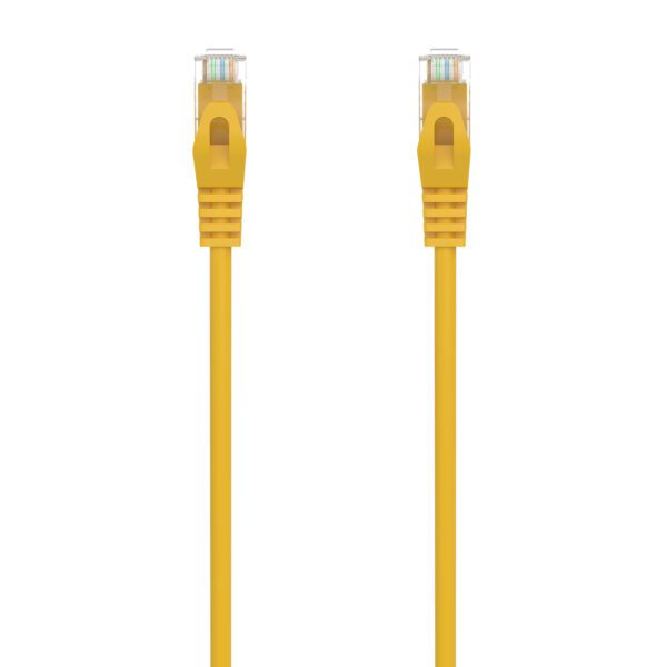 CABLE DE RED LATIGUILLO RJ45 LSZH CAT.6A 500 MHZ UTP AWG24, AMARILLO, 1.5M