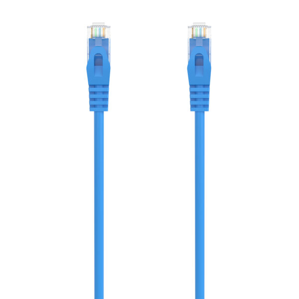 CABLE DE RED LATIGUILLO RJ45 LSZH CAT.6A 500 MHZ UTP AWG24, AZUL, 30CM