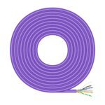 CABLE DE RED RJ45 LSZH CAT.6 UTP RIGIDO AWG23 CCA (ALEACION), VIOLETA, 500M