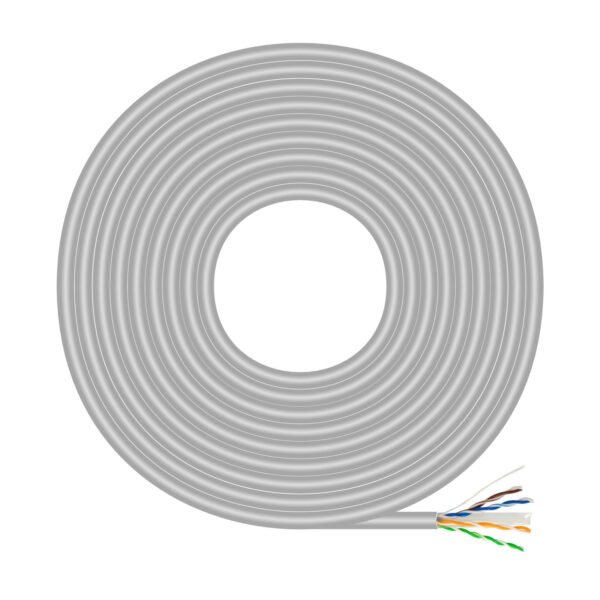 CABLE DE RED RJ45 CAT.6 UTP RIGIDO AWG23 CCA (ALEACION), GRIS, 305M