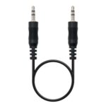 Cable Estéreo Nanocable 10.24.0100/ Jack 3.5 Macho - Jack 3.5 Macho/ 30cm/ Negro