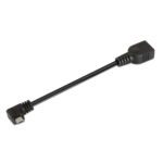 CABLE USB 2.0 OTG ACODADO, TIPO MICRO B/M-A/H, NEGRO, 15CM