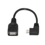 CABLE USB 2.0 OTG ACODADO, TIPO MICRO B/M-A/H, NEGRO, 15CM - Imagen 2