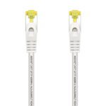 CABLE DE RED LATIGUILLO RJ45 LSZH CAT.7 600 MHZ S/FTP PIMF AWG26, BLANCO, 2.0M