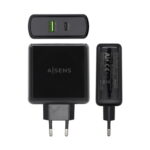 CARGADOR 48W, 1xUSB-C PD3.0 30W, 1xUSB-A QC3.0 18W, NEGRO - Imagen 2
