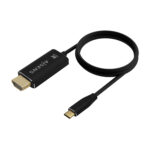 CABLE CONVERSOR ALUMINIO USB-C A HDMI 2.1 8K@60HZ, USB-C/M-HDMI/M, NEGRO, 1.0M - Imagen 2