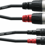 Cable de audio doble XLR macho/RCA 3 m