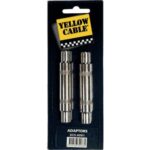 Adaptador de ¼ hembra construído en metal. Jack / Jack