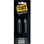 Adaptador de RCA macho a jack hembra mono de 6.35 mm