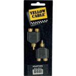 Adaptador de RCA macho a 2 RCA hembra