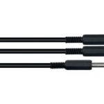 Adaptador de 2 entradas de 1/4? hembra a 1/4? mono macho