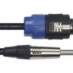 Cable de 9 metros de largo. Conectores Speakon Mono de 1/4?
