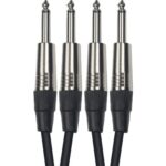 Cable de 3 metros de longitud. 2 jacks mono macho a 2 jacks mono macho