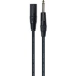 Cable de 3 metros de longitud. Jack mono macho a XLR macho
