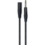 Cable de 5 metros de longitud. Jack mono macho a XLR macho