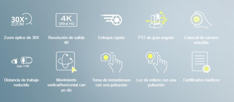 AVER CAMARA MEDICAL MD330U 4K, 30X, PTZ CABEZAL DESMONTABLE, LUZ LED Y CABLE REEMPLAZO - Imagen 4