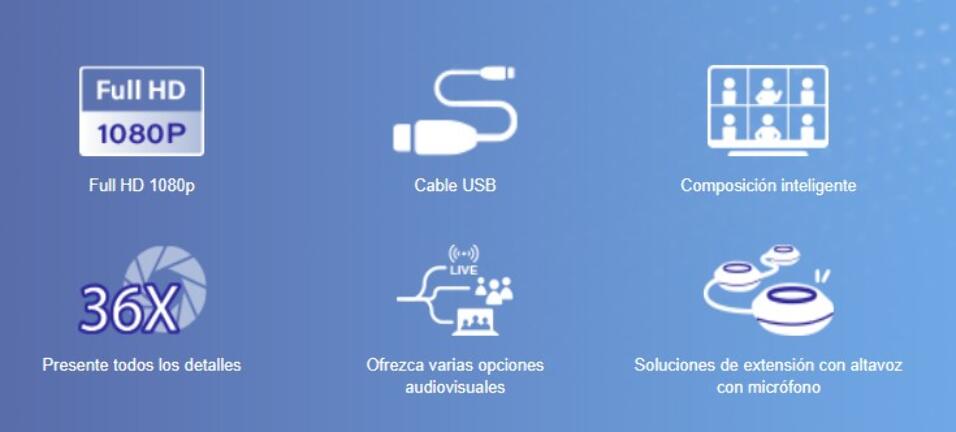 AVER CAMARA VC520PRO3 PTZ USB FULLHD 12X COMPOSICION INTELIGENTE HDMI Y ALTAVOCES - Imagen 3