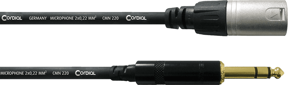 Cable de audio jack estéreo / XLR macho - 30 cm - Imagen 2