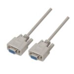 Cable Serie NULL Modem  A112-0067/ DB9 Hembra - DB9 Hembra/ Hasta 0.15W/ 1.6Mbps/ 1.8m/ Beige