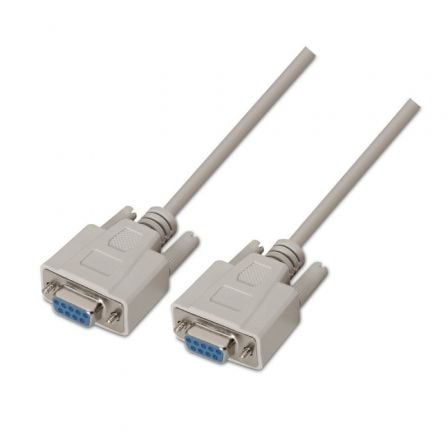 Cable Serie NULL Modem  A112-0067/ DB9 Hembra - DB9 Hembra/ Hasta 0.15W/ 1.6Mbps/ 1.8m/ Beige