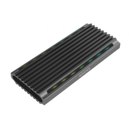 Caja Externa para Disco SSD M.2 SATA/NVMe  ASM2-RGB011GR/ USB 3.2 Gen2/ Sin Tornillos