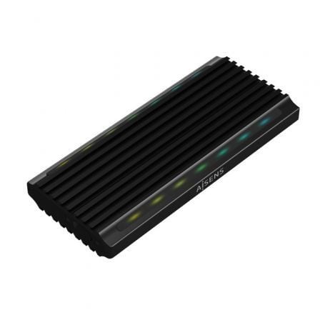 Caja Externa para Disco SSD M.2 SATA/NVMe  ASM2-RGB012B/ USB 3.2/ Sin tornillos