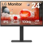 Monitor Profesional LG 24BA750-B 23.8"/ Full HD/ Multimedia/ Negro