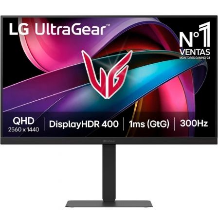 Monitor Gaming LG UltraGear G6 27G640A-B 27"/ QHD/ Multimedia/ 1ms/ 300Hz/ IPS/ Regulable en Altura/ Negro - Imagen 1
