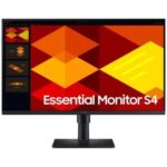 Monitor Profesional Samsung Essential Monitor S4 S27D402GAU 27"/ Full HD/ Regulable en altura/ Negro