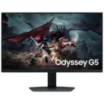 Monitor Gaming Samsung Odyssey G5 S27DG500EU 27"/ QHD/ 1ms/ 180Hz/ IPS/ Regulable en altura/ Negro