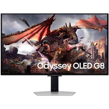 Monitor Gaming Samsung Odyssey OLED G8 S32DG802SU 32"/ 4K/ 0.03ms/ 240Hz/ OLED/ Multimedia/ Regulable en altura/ Gris - Imagen 1