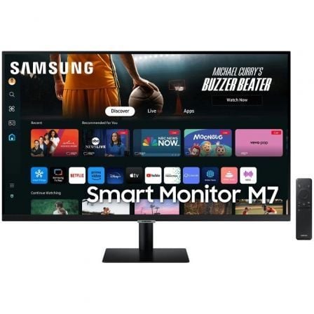 Smart Monitor Samsung M7 S32DM700UU 32"/ 4K/ Multimedia/ Smart TV/ Negro - Imagen 1
