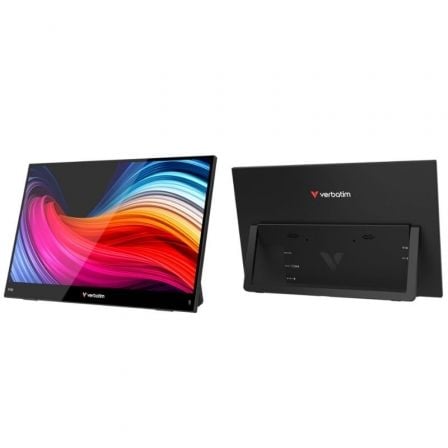 Monitor Portátil Táctil Verbatim Touch Light 15.6"/ Full HD/ Multimedia/ Negro - Imagen 1