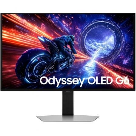 Monitor Gaming Samsung Odyssey OLED G6 G60SF S27FG602SU 27"/ QHD/ 0.03ms/ 500Hz/ OLED/ Regulable en altura/ Plata - Imagen 1