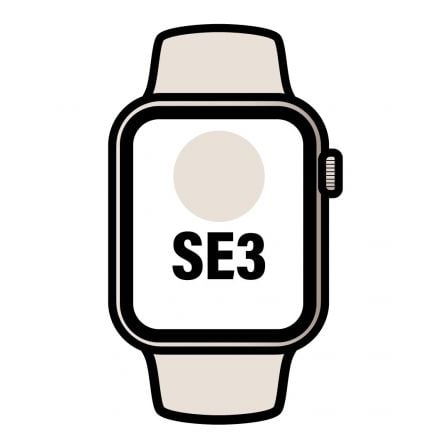 Apple Watch SE3/ GPS/ Cellular/ 40mm/ Caja de Aluminio Blanco Estrella/ Correa Deportiva Blanco Estrella S/M - Imagen 1