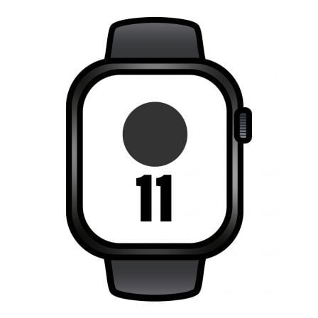 Apple Watch Series 11/ GPS/ 46mm/ Negro Azabache/ Correa Deportiva Negra (S/M) - Imagen 1