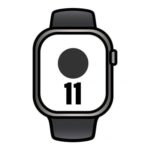 Apple Watch Series 11/ GPS/ Cellular/ 42mm/ Titanio Natural/ Correa Deportiva Negra (M/L)