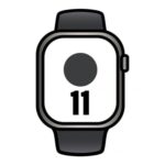 Apple Watch Series 11/ GPS/ Cellular/ 42mm/ Titanio Negro/ Pizarra Correa Deportiva Negro (S/M)