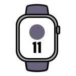 Apple Watch Series 11/ GPS/ Cellular/ 46mm/ Aluminio Plata/ Correa Deportiva Niebla Lila S/M