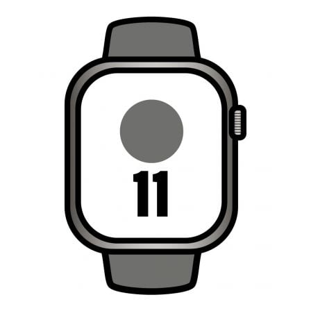 Apple Watch Series 11/ GPS/ Cellular/ 46mm/ Titanio Natural/ Correa Deportiva Gris Piedra M/L - Imagen 1
