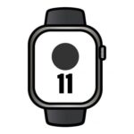 Apple Watch Series 11/ GPS/ Cellular/ 46mm/ Titanio Negro Pizarra/ Correa Deportiva Negra S/M