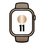 Apple Watch Series 11/ GPS/ Cellular/ 46mm/ Titanio Dorado/ Correa Milanese Dorada Loop S/M