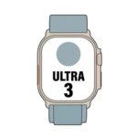 Apple Watch Ultra 3/ GPS/ Cellular/ 49mm/ Caja de Titanio Natural/ Correa Loop Alpine Azul Claro S