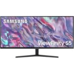Monitor Profesional Ultraparonámico Samsung ViewFinity S5 S34C500GAU 34"/ UWQHD/ Negro