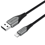 Cable USB 2.0 Lightning Vention LABHG/ USB Macho - Lightning Macho/ 1.5m/ Gris