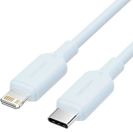 Cable USB 2.0 Tipo-C Lightning Vention LAKSF/ USB Tipo-C Macho - Lightning Macho/ Hasta 27W/ 480Mbps/ 1m/ Azul - Imagen 1