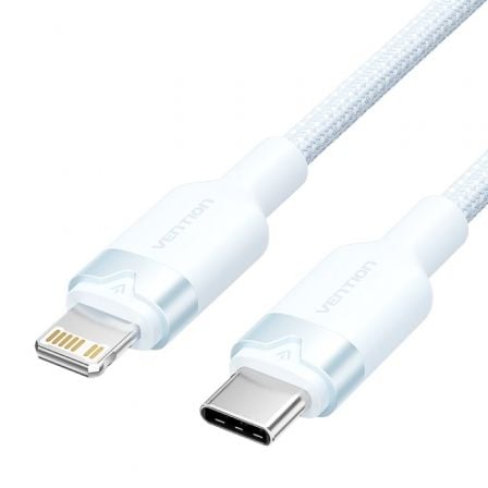 Cable USB Tipo-C Lightning Vention LALSF/ USB Tipo-C Macho - Lightning Macho/ 27W/ 480Mbps/ 1m/ Azul - Imagen 1