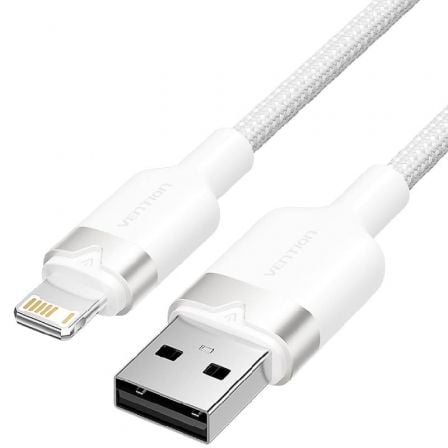 Cable USB Lightning Vention LANWF/ USB Macho - Lightning Macho/ 480Mbps/ 1m/ Blanco - Imagen 1