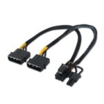 Cable Alimentación Tarjeta Gráfica  A131-0165/ 2x Molex Macho - Molex 6+2 PIN Macho/ Hasta 54W/ 20cm