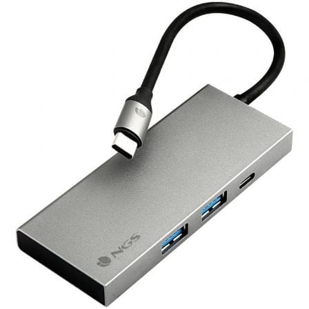 Docking USB Tipo-C NGS WonderDock4 Pro/ 2xUSB/ 1xUSB Tipo-C DP/ 1xHDMI 4K/ Gris - Imagen 1